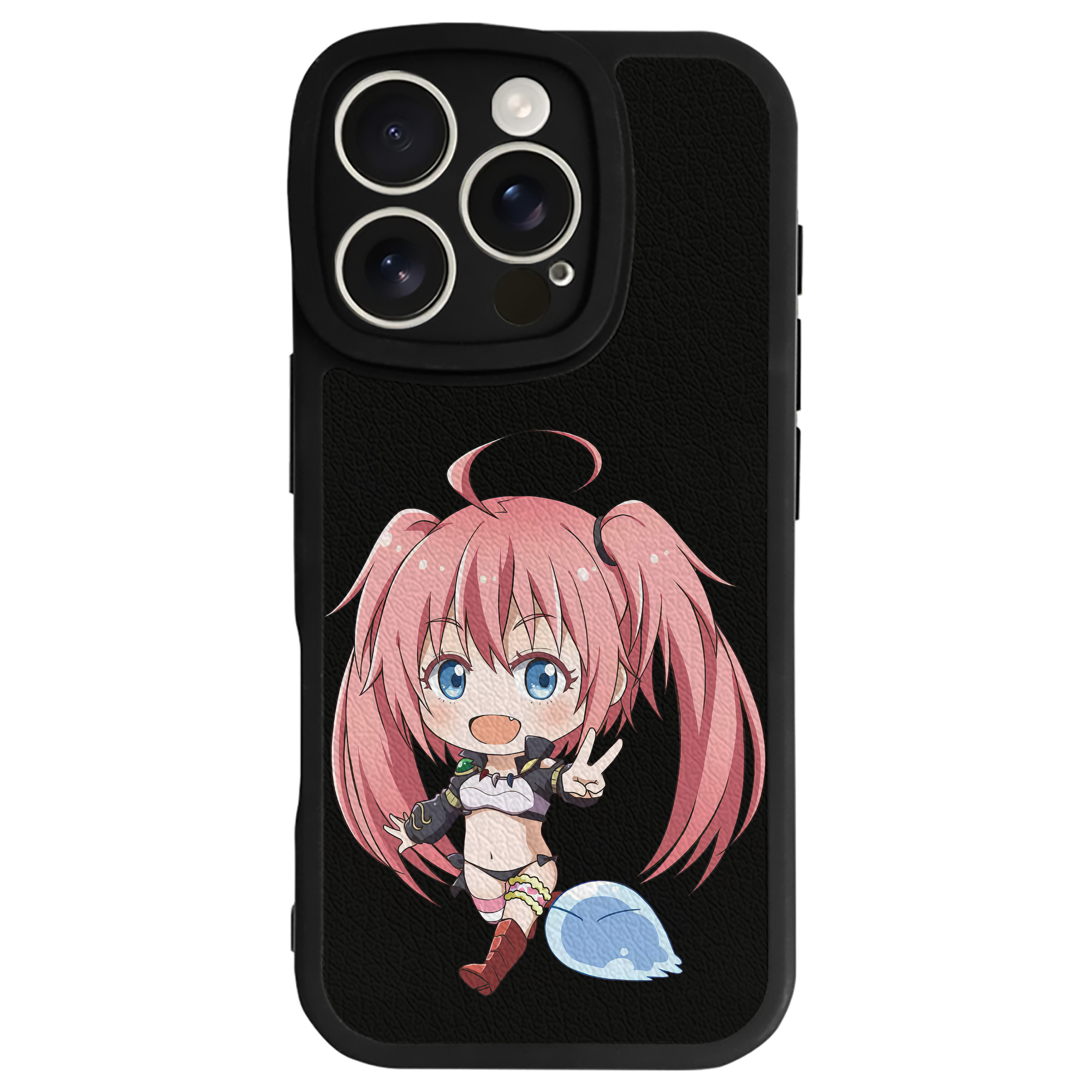 （画像用） 転スラ Regarding Reincarnated to Slime 【iPhone 16シリーズ対応】シリコンスマホケース（レザー調） 材質：シリコン